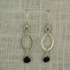 $33 - Tear Drop Earrings - Silver, Gold & Black - Small