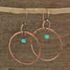 $33 - Turquoise Hoop Earrings