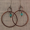 $33 - Turquoise Hoop Earrings