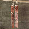 $39 - Copper Rain Earrings - Hammered