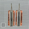$36 - Copper & Silver Linen Earrings