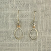 $25 - Tear Drop Earrings - Silver & Gold - Small