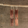 $36 - Copper Stream Earrings - Hammered