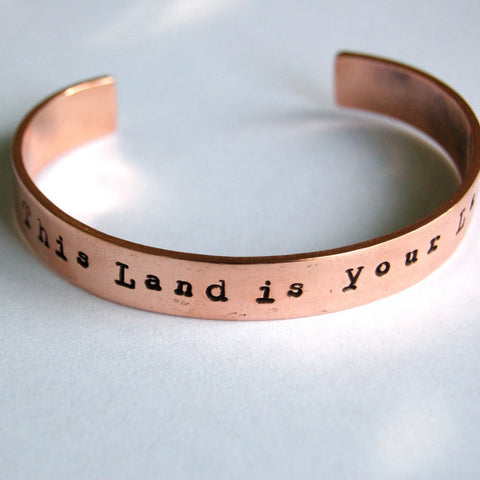 This Land is Your Land Copper Cuff