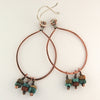 $36 - Turquoise Sunset Hoops